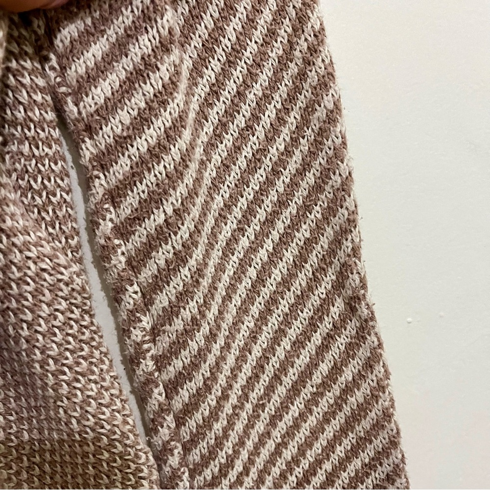 BP Cropped Striped Brown and Cream Women's Sweater - Size M - Picture 6 of 8